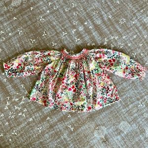 NWOT Bonpoint Elasticated Blouse floral loose fit